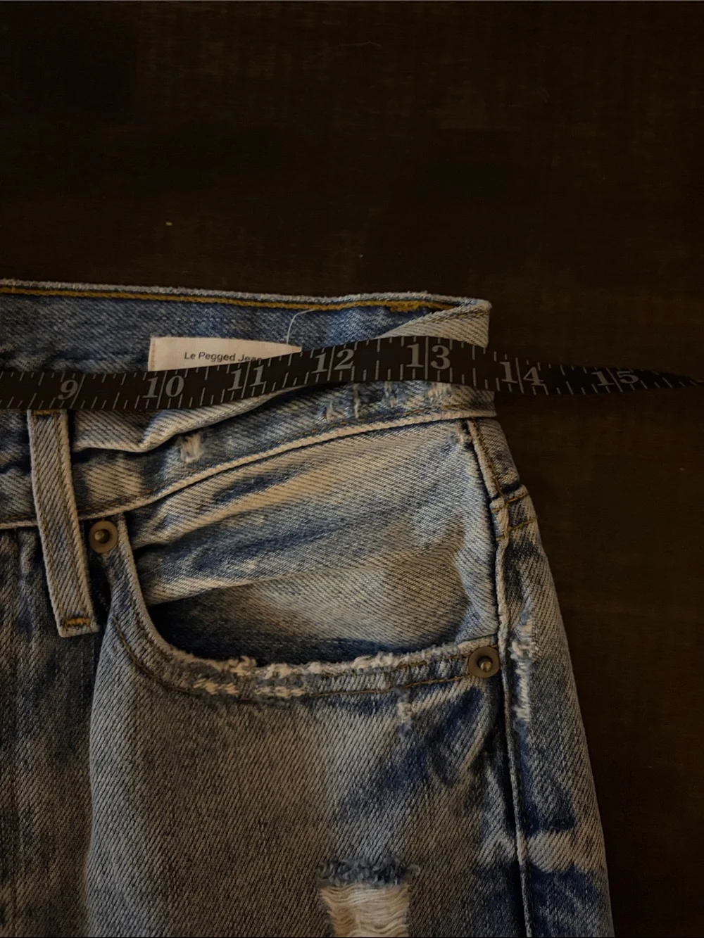 Frame Light Wash Aldine Le Pegged Jeans Size 24 Classic Rigid Denim